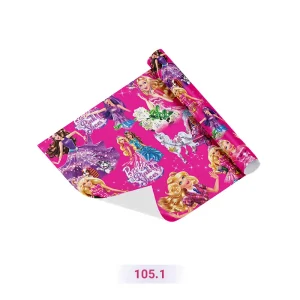 کاغذ کادو طرح باربی صورتی رنگ (کد 105.1)