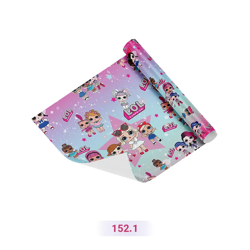 کاغذ کادو طرح ال و ال آبی رنگ (کد 152.1)