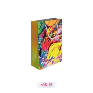 پاکت کادو با طرح بوم رنگی نقاشی زرد (سری 15)