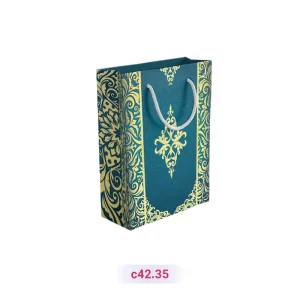 پاکت کادو با طرح اسلیمی آبی (سری 35)