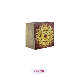 پاکت کادو با طرح خورشید طلایی زرشکی (سری 20)