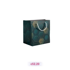 پاکت کادو با طرح شش ضلعی لونه زنبوری سبز یشمی (سری 20)