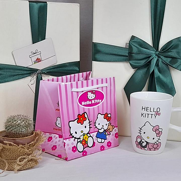 پاکت کادو با طرح کیتی صورتی (سری 20) - تصویر 2