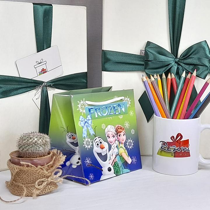 پاکت کادو با طرح فروزن آبی (سری 20) - تصویر 2