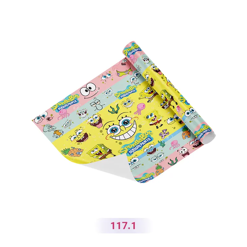 کاغذ کادو طرح باب اسفنجی چند رنگ (کد 117.1)