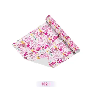 کاغذ کادو طرح باربی صورتی رنگ (کد 102.1)