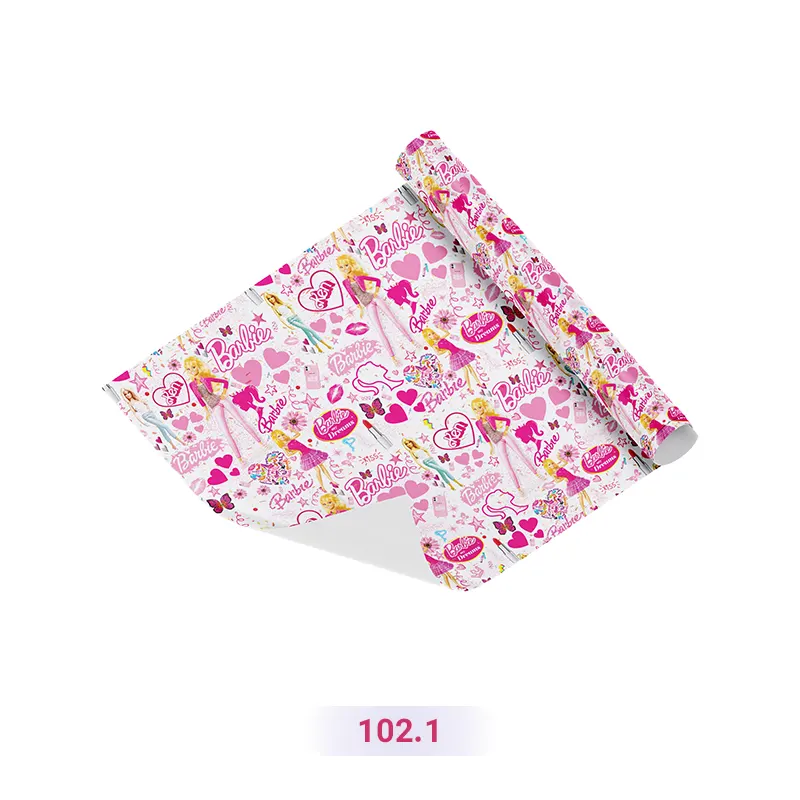 کاغذ کادو طرح باربی صورتی رنگ (کد 102.1)