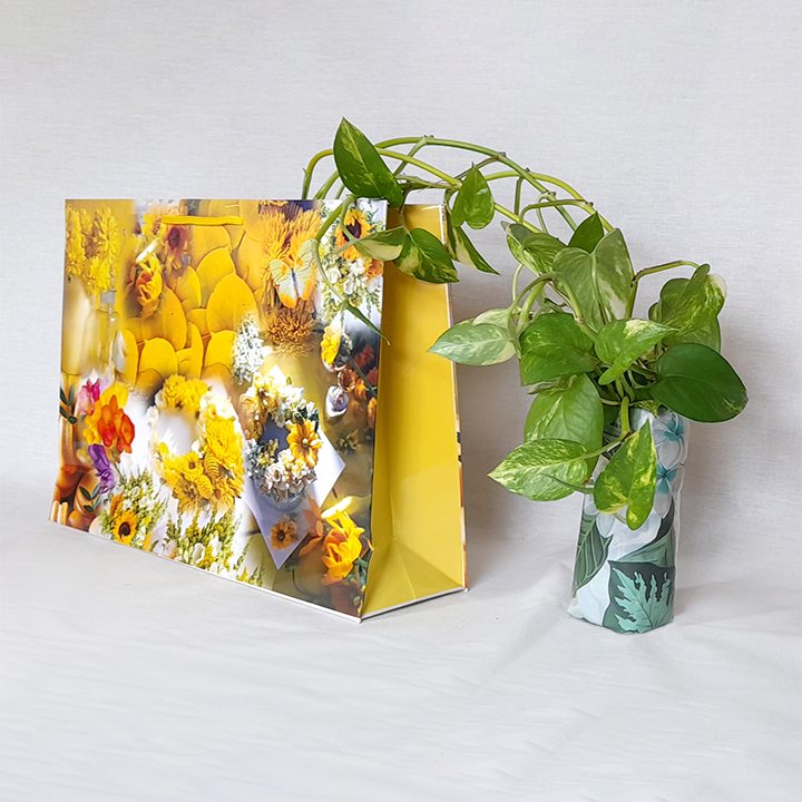 پاکت کادو با طرح گل زرد (سری 41) - تصویر 2