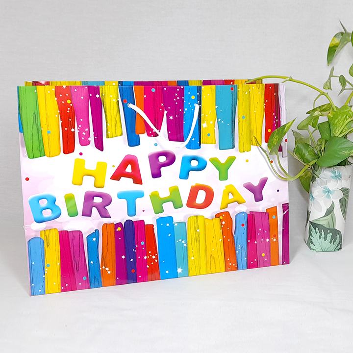 پاکت کادو با طرح تولد سفید راه راه (سری 60) - تصویر 2