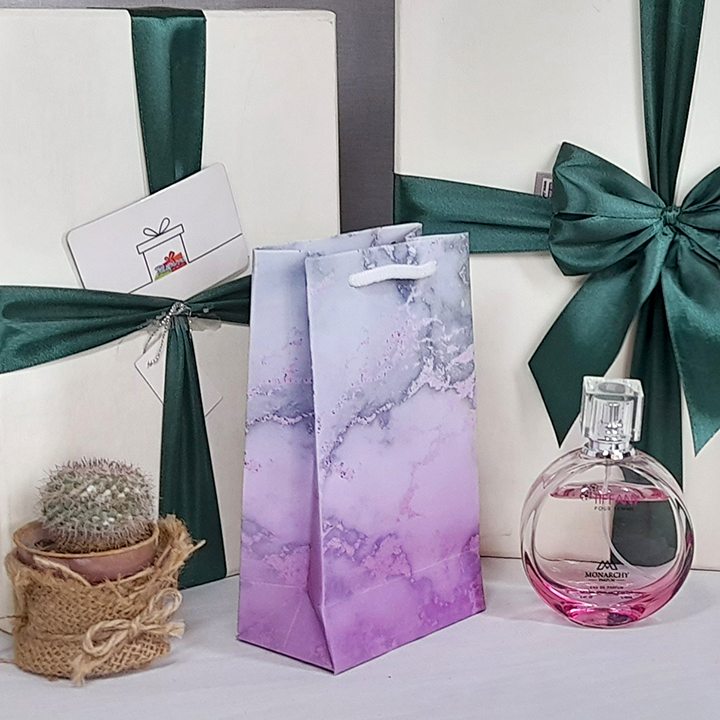 پاکت کادو با طرح سنگ طوسی صورتی (سری 15) - تصویر 2