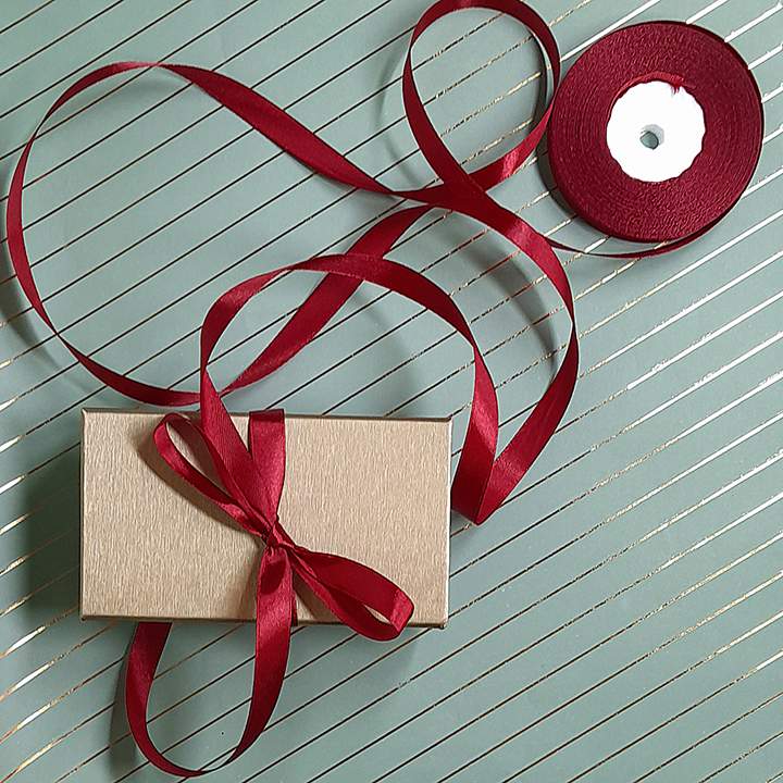 روبان ساتن 13 میل (زرشکی) - تصویر 2