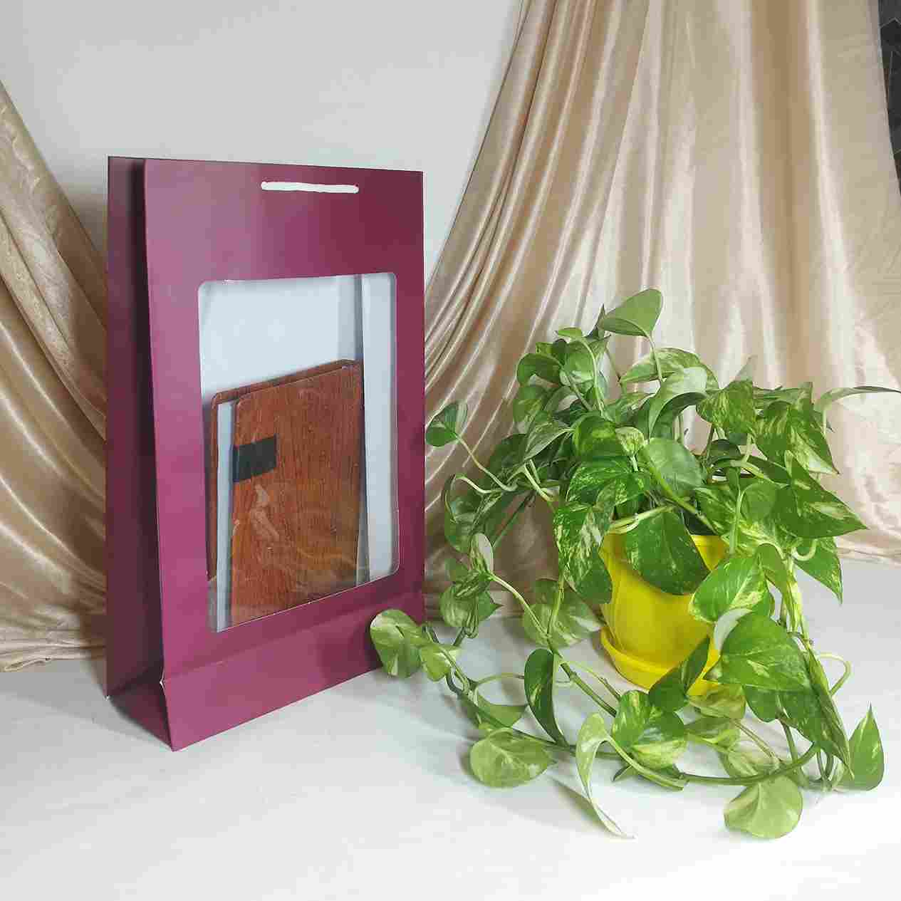 پاکت کادو با طرح پنجره ای زرشکی (سری 40) - تصویر 2