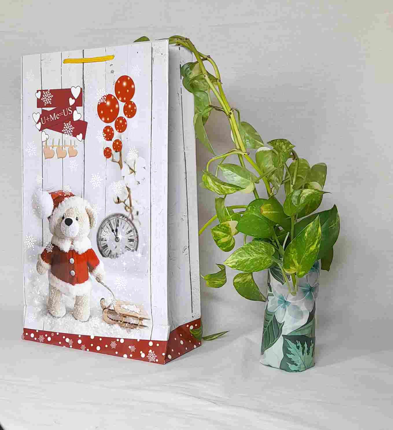 پاکت کادو با طرح خرس بابانوئل سفید (سری 40) - تصویر 2