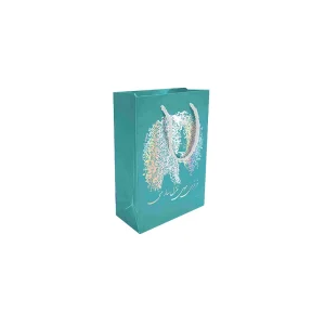 پاکت کادو با طرح فر هفت رنگ فیروزه ای (سری 35)