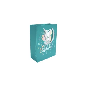 پاکت کادو با طرح تولد هفت رنگ فیروزه ای (سری 30)