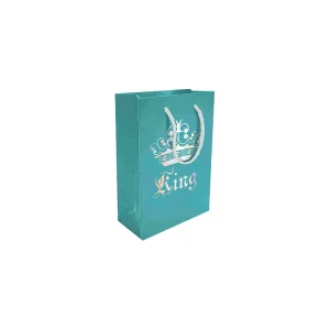 پاکت کادو با طرح تاج هفت رنگ فیروزه ای (سری 35)