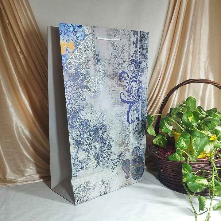 پاکت کادو با طرح سنتی طوسی آبی (سری 80) - تصویر 2