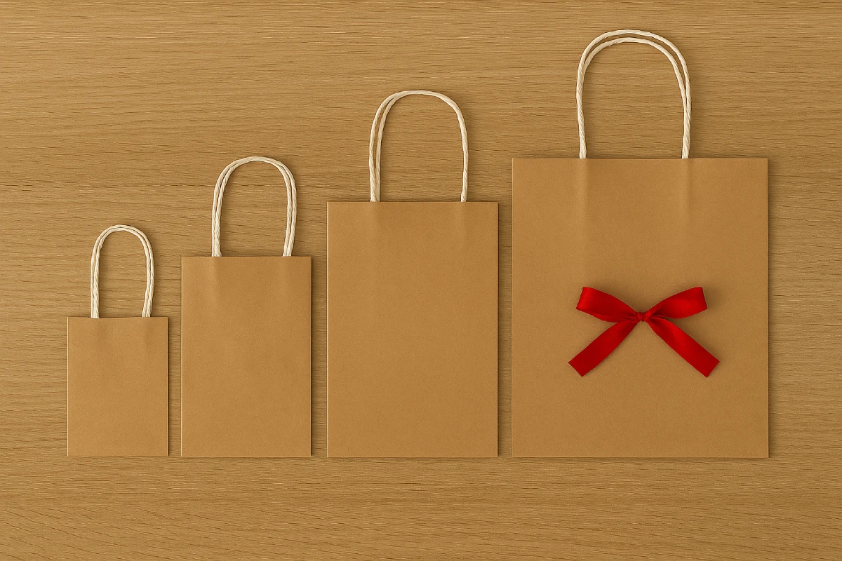 انواع سایز بگ و پاکت کادو کاغذی