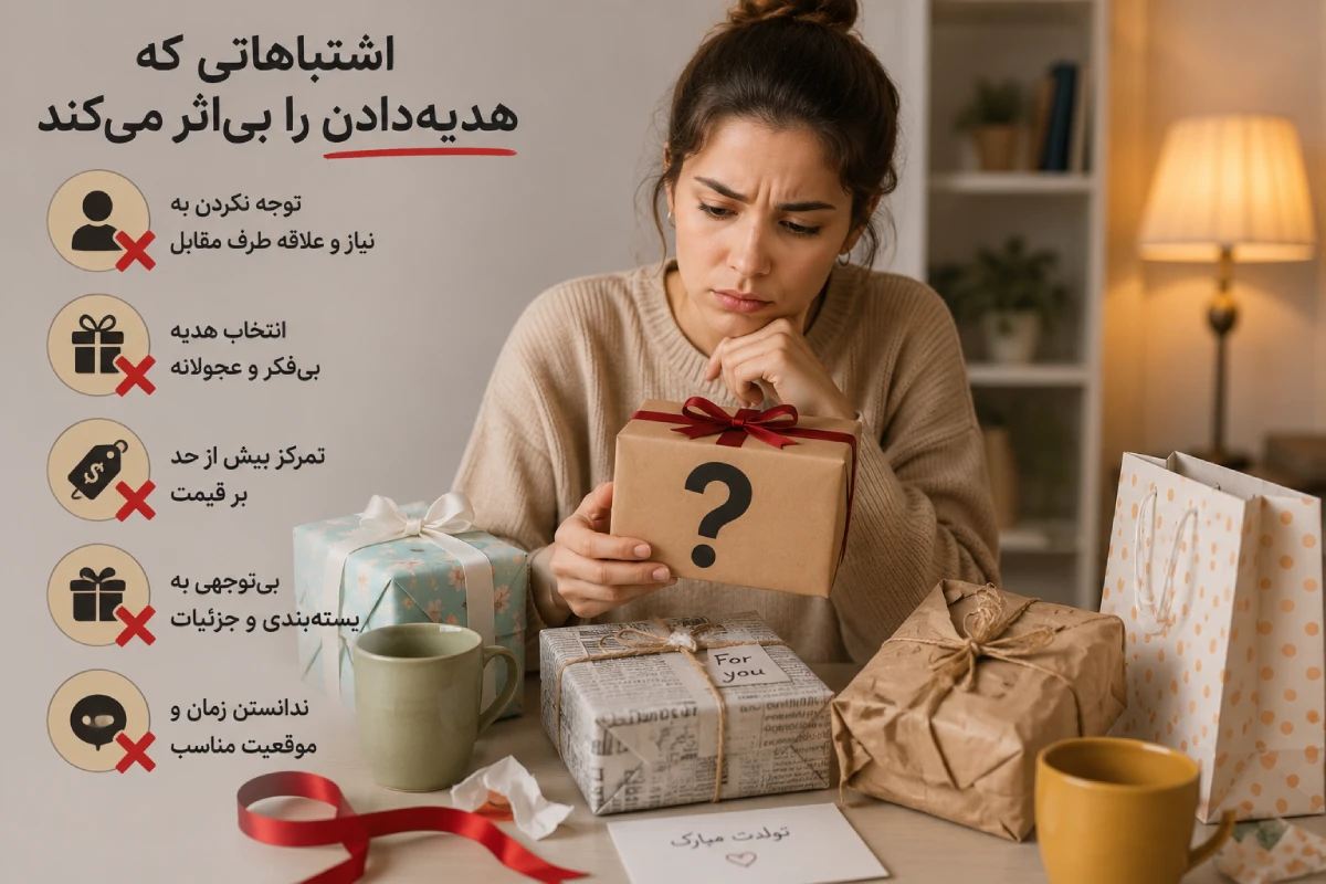 اشتباهات رایج در هدیه دادن