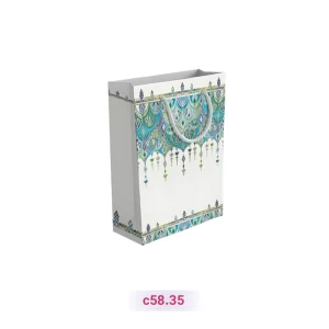 پاکت کادو با طرح کلاسیک و رنگ فیروزه ای